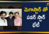 Chiru With Pawan at Sye Raa Movie Set, Mango News, nadendla manohar and pawan kalyan meets chiranjeevi, Pawan and Nadendla meets Megastar, Pawan Kalyan And Nadendla Manohar Meets Chiranjeevi, Pawan Kalyan Meets Chiranjeevi at Sye Raa Movie Set, Pawan Kalyan meets Megastar Chiranjeevi