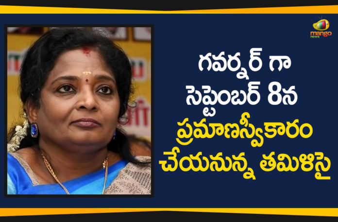 Governor Tamilisai Soundararajan, Mango News Telugu, Soundararajan Appointed As Telangana New Governor, Soundararajan Appointed As Telangana State New Governor, Soundararajan Will Sworn As A Governor On September 8th, Tamilisai Soundararajan, Tamilisai Soundararajan Appointed As Telangana State New Governor, Tamilisai Soundararajan Will Sworn As A Governor, Tamilisai Soundararajan Will Sworn As A Governor On September 8th