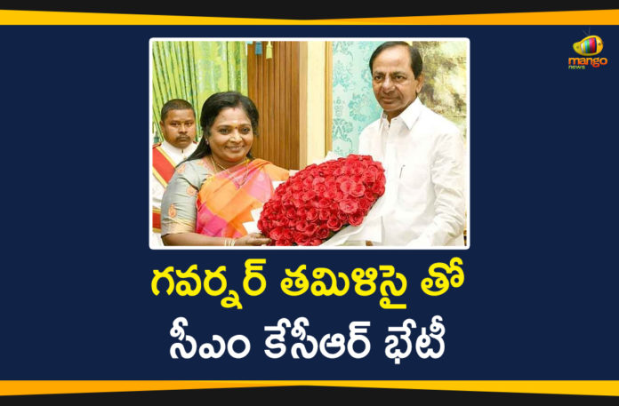 #KCR, CM KCR Meets Governor Tamilisai Soundararajan, Coronavirus, Governor Tamilisai Soundararajan, KCR Meets Governor, Pragathi Bhavan, Tamilisai Soundararajan, telangana, Telangana CM KCR, telangana governor, Telangana Governor Tamilisai Soundararajan, Telangana Lockdown
