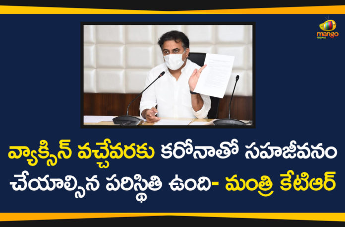 Additional Collectors, KTR, KTR About Coronavirus, KTR Latest News, Minister KTR, Minister KTR Video Conference, Minister KTR Video Conference with Municipal Commissioners, Municipal Commissioners, telangana, Telangana Coronavirus, Telangana Coronavirus Deaths, Telangana News