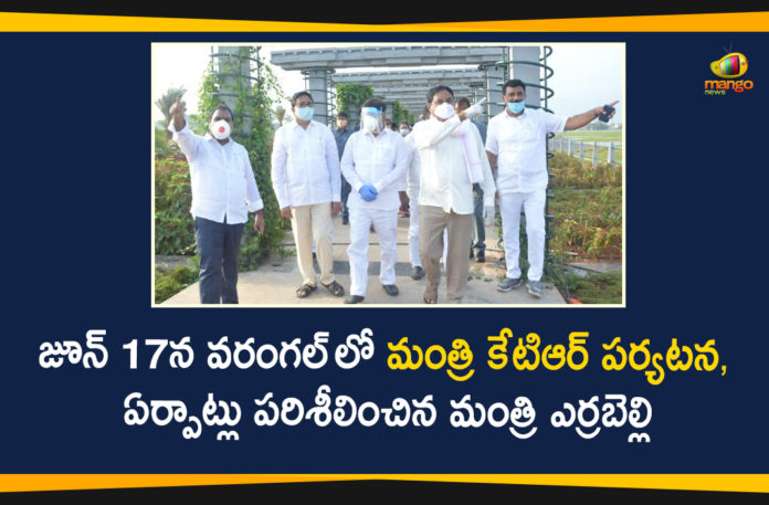 Errabelly Dayakar Rao, IT and Industries Minister KTR, KTR, KTR Tour in Warangal, KTR Tour Programme in Warangal District, Minister Errabelly Dayakar Rao, Minister KTR, Minister KTR Latest News, telangana, Telangana News, Warangal District