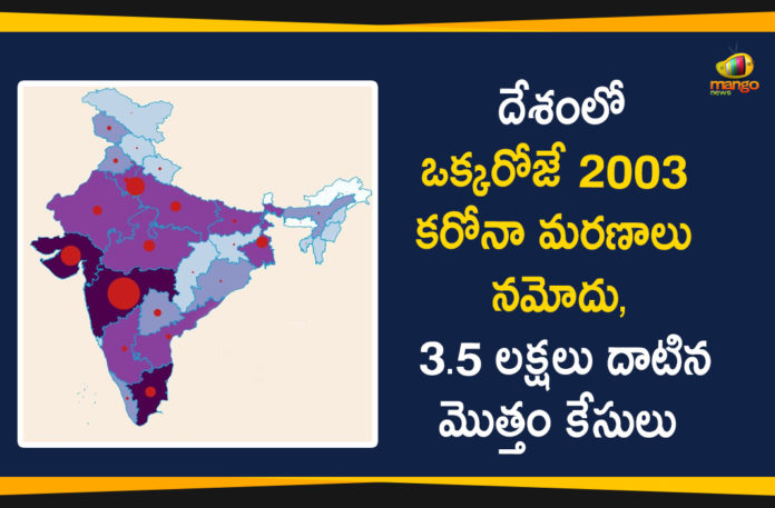 2003 deaths Reported in a Single Day, Coronavirus Cases In India, Coronavirus Deaths In India, Coronavirus In India, Coronavirus in India live updates, Coronavirus outbreak, Coronavirus Positive Cases In India, Covid-19 in India, india coronavirus cases, india coronavirus deaths, Total Corona Cases In India