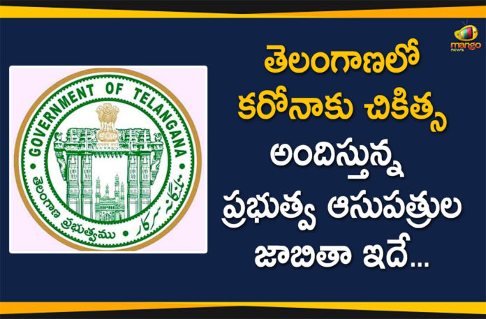 corona hospitals, corona hospitals in telangana, Coronavirus, Coronavirus Breaking News, COVID-19, Covid-19 Hospitals, List of Dedicated Covid-19 Hospitals, List of Dedicated Covid-19 Hospitals in Telangana, telangana, Telangana Coronavirus, Telangana Coronavirus News, Telangana New Positive Cases