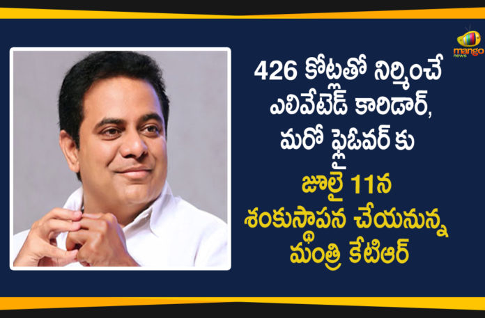 Elevated Corridor and Flyover, Elevated Corridor and Flyover in Hyderabad, KTR, Minister KTR, Minister KTR Latest News, Minister KTR will Lay Foundation Stone to Elevated Corridor, telangana, Telangana News