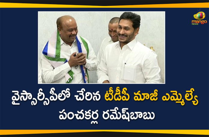 Andhra Pradesh, AP News, Ap Political News, Ex MLA Panchakarla Ramesh Babu, Former TDP MLA Panchakarla Ramesh Babu, Panchakarla Ramesh Babu Joins YCP, Panchakarla Ramesh Babu quits TDP, TDP Ex MLA, TDP Ex MLA Panchakarla Ramesh Babu, TDP Panchakarla Ramesh Babu Joins YCP