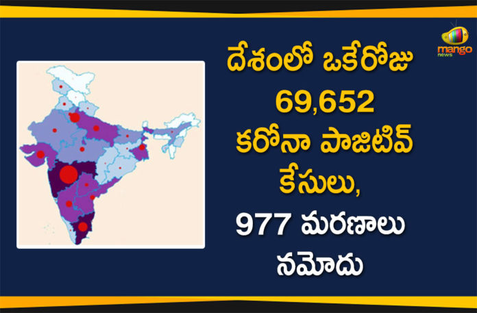 India Corona Updates: 69,652 Positive Cases, 977 Deaths Reported in Last 24 Hours