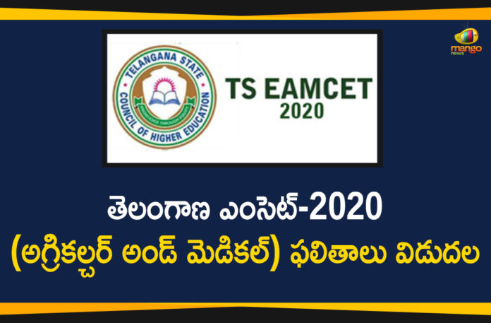 2020 Agriculture and Medical Stream Results, 2020 Agriculture and Medical Stream Results Released, EAMCET, EAMCET News, Medical Stream Results Released, Telangana EAMCET 2020, Telangana Eamcet 2020 Agriculture, TS Eamcet 2020, TS EAMCET 2020 agriculture, ts eamcet agriculture results 2020, TS EAMCET Results 2020