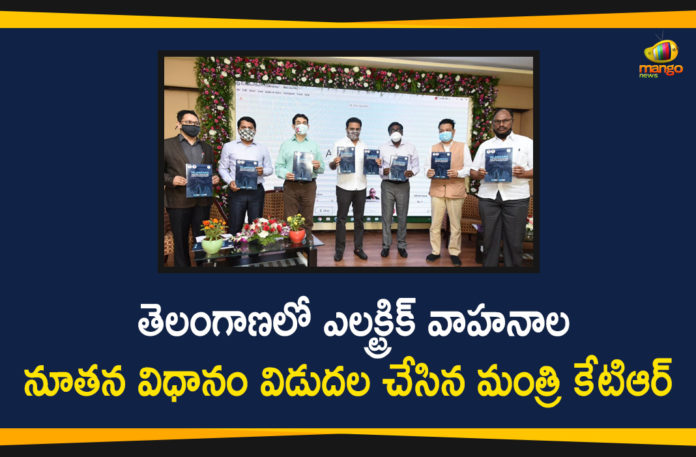 Energy Storage Policy, Energy Storage Policy 2020, Energy Storage Policy 2020-2030, KTR, KTR Unveils Telangana Electric Vehicle and Energy Storage Policy, Minister KTR, Minister KTR Unveils, Minister KTR Unveils Telangana Electric Vehicle, telangana, Telangana Electric Vehicle, Telangana Electric Vehicle and Energy Storage Policy, Telangana News