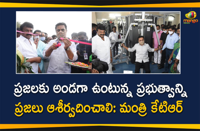 Development Programs In Hyderabad, KTR, KTR And Talasani Srinivas Yadav, KTR Inaugurated Various Development Programs, Mango News, Minister Talasani, Sanath Nagar Sports Complex, Sanathnagar, Sports Complex In Sanathnagar, talasani srinivas yadav, Talasani Srinivas Yadav Inaugurate Sports Complex