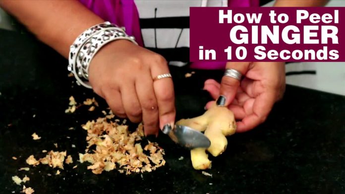 How to Peel Ginger easily within 10 Seconds without Knife,Mango News,Mango News Telugu,LifeStyle,How to,how to peel ginger,how to peel ginger in 10 seconds,quick ginger trick,kitchen tips,cooking tips,best kitchen tips,wow lifestyle,how to peel ginger easily,how to peel ginger with a spoon,culinary,gourmet,kitchen hacks,how to mince ginger,how to chop,fresh ginger,sanjeev kapoor,masterchef,indian recipes,life hacks