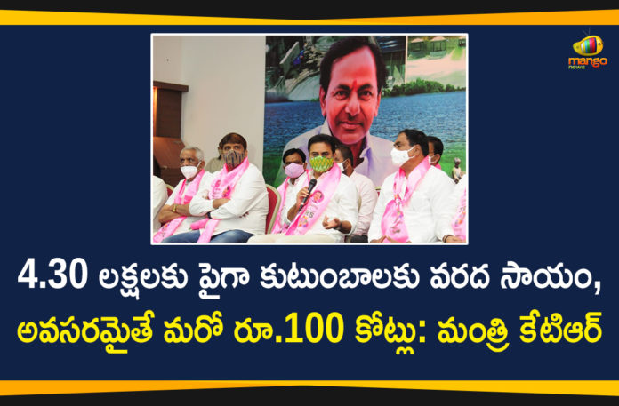 TRS Working President KTR Addresses Media over Flood Relief Activities