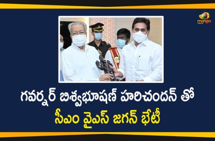 AP CM YS Jagan, AP Governor, AP Governor Biswabhusan Harichandan Visiting Vizag Today, biswabhusan harichandan, Governor Biswabhusan Harichandan, Governor Biswabhusan Harichandan at Raj Bhavan, Mango News Telugu, Raj Bhavan, YS Jagan Meets Governor, YS Jagan Meets Governor Biswabhusan Harichandan