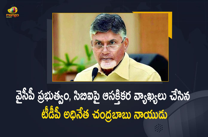 TDP Chief Chandrababu Naidu Interesting Comments on YCP Govt and CBI, TDP Chief Interesting Comments on YCP Govt and CBI, TDP Chief Chandrababu Naidu Interesting Comments on CBI, TDP Chief Chandrababu Naidu Interesting Comments on YCP Govt, Chandrababu Naidu Comments on YCP Govt and CBI, Chandrababu Naidu Sensational Comments on YCP Govt and CBI, YCP Govt and CBI, YCP Govt, CBI, TDP Chief Chandrababu Naidu, TDP President Chandrababu Naidu, Chandrababu Naidu, National President of the Telugu Desam Party, YCP Govt News, YCP Govt Latest News, YCP Govt Latest Updates, YCP Govt Live Updates, Mango News, Mango News Telugu,