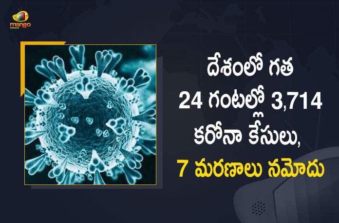 3714 New Covid-19 Cases 7 Deaths Reported in India in the Last 24 Hours, India, India Covid-19, 7 Deaths Reported on India June 6th, 3714 new Covid-19 cases In India, India Covid-19 Updates, India Covid-19 Live Updates, India Covid-19 Latest Updates, Coronavirus, Coronavirus Breaking News, Coronavirus Latest News, COVID-19, India Coronavirus, India Coronavirus Cases, India Coronavirus Deaths, India Coronavirus New Cases, India Coronavirus News, India New Positive Cases, Total COVID 19 Cases, Coronavirus, Covid-19 Updates in India, India corona State wise cases, India coronavirus cases State wise, Mango News, Mango News Telugu,