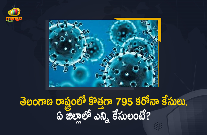 Telangana Covid-19 Updates 795 New Positive Cases Reported on July 26, Telangana, Telangana Covid-19, 658 Recoveries Reported on Telangana July 26th, 795 new Covid-19 cases In Telangana, Telangana Covid-19 Updates, Telangana Covid-19 Live Updates, Telangana Covid-19 Latest Updates, Coronavirus, Coronavirus Breaking News, Coronavirus Latest News, COVID-19, Telangana Coronavirus, Telangana Coronavirus Cases, Telangana Coronavirus Deaths, Telangana Coronavirus New Cases, Telangana Coronavirus News, Telangana New Positive Cases, Total COVID 19 Cases, Coronavirus, COVID-19, Covid-19 Updates in Telangana, Telangana corona district wise cases, Telangana coronavirus cases district wise, Mango News, Mango News Telugu,