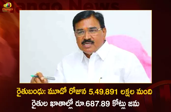 Rythu Bandhu Distribution: Rs 687.89 Cr Deposited in Accounts of 5.49 Lakh Farmers on 3rd Day,Rythu Bandhu will Deposit,CM KCR 100 Cr for Kondagattu Anjanna Temple,Kondagattu Anjanna Temple Devolepment,Kondagattu Anjanna Temple,Rythu Bandhu,Telangana Rythu Bandhu,Mango News,Mango News Telugu,CM KCR News And Live Updates, Telangna Congress Party, Telangna BJP Party, YSRTP,TRS Party, BRS Party, Telangana Latest News And Updates,Telangana Politics, Telangana Political News And Updates