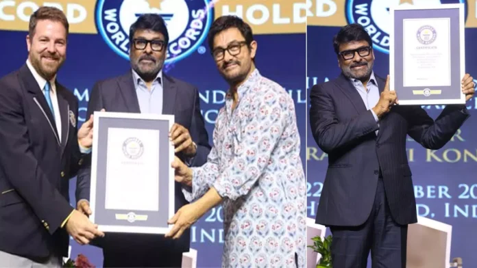 Megastar Chirnjeevi Power Star Guinness World Record, Megastar Chirnjeevi, Chirnjeevi, Pavan Kalyan, Power Star Got Guinness World Record, Chirnjeevi Got Guinness World Record, Chiranjeevi Honoured By Guinness, Chiranjeevi Breaks New Guinness, Chiranjeevi Enters Guinness World Records, Guinness World Records, Tollywood, Tollywood News, Tollywood Latest News, Tollywood Updates, Live Updates, Breaking News, Headlines, Live News, Mango News, Mango News Telugu
