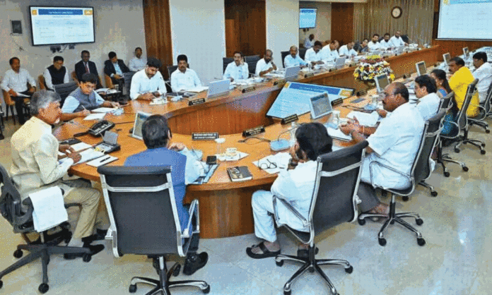 After A While AP Cabinet Meet Chaired By Chandrababu, After A While AP Cabinet, AP Cabinet Meet Chaired By Chandrababu, Latest AP Cabinet Meet, AP Cabinet Live Updates, 3 Discussion In This Cabinet On Free Cylinders Scheme, AP Cabinet, Chandrababu, Andhra Pradesh, AP Live Updates, Live Updates, Breaking News, Headlines, Live News, Mango News, Mango News Telugu