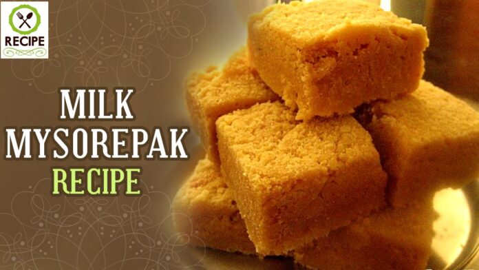 How To Make Milk Mysore Pak Sweet Aaha Emi Ruchi udaya bhanu sweet recipes online kitchen