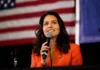 Tulsi Gabbard On Donald Trumps Team, Donald Trumps Team, Donald Trump, Tulsi Gabbard, Tulsi Gabbard Of Indian Origin Is A Big Responsibility, Tulsi Gabbard Cabinet Position, Donald Trump Cabinet, Trump Cabinet Picks, Who is Tulsi Gabbard, President Of The United States, US Elections, America, Kamala Harris, Donald Trump, USA, America Elections, US Elections 2024, US Political News, Political News, Mango News, Mango News Telugu