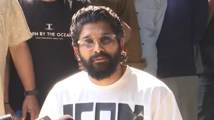 Allu Arjuns Emotional Reaction To The Sandhya Theater Incident He Said He Will Stand By The Victims Family, He Said He Will Stand By The Victims Family, Allu Arjuns Emotional Reaction, Allu Arjun Emotional Press Meet, Allu Arjun Sandhya Theatre Tragedy, Allu Arjun Supports Victim’S Family, Pushpa 2 Benefit Show Incident, Sandhya Theatre Stampede Case, Allu Arjun Released From Jail, Fans Amid Controversy, Allu Arjun Interim Bail, Allu Arjun Jail Release, Pushpa 2 New Records, Allu Arjun Sets New Records, Pushpa Release, Allu Arjun, Pushpa 2, Indian Cinema, Rashimka, Sukumar, Pushpa 2, Movie, Pushpa 2 Latest News, Allu Arjun Pushpa 2 Movie, Tollywood, Tollywood News, Tollywood Latest News, Tollywood Updates,Mango News, Mango News Telugu