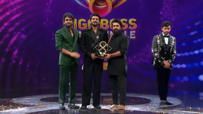 Nikhil Crowned Bigg Boss Season 8 Winner Highlights And Surprises From The Finale,Bigg Boss Finale Highlights,Bigg Boss Telugu Season 8 Winner,Gautham Krishna Runner-Up,Nikhil Wins Bigg Boss 8,Reality Show Prize Money,Mango News,Mango News Telugu,Bigg Boss 8 Telugu Title Winner,Nikhil Maliyakkal,Bigg Boss 8 Telugu,Bigg Boss Telugu 8,Bigg Boss Telugu Season 8 trophy Winner,Bigg Boss Telugu Season 8,Bigg Boss Telugu 8 Grand Finale Highlights,Bigg Boss Telugu 8 winner,Bigg Boss 8 Telugu Finale Highlights,Bigg Boss Telugu 8,Final Winner,Bigg Boss Telugu 8 Grand Finale,Bigg Boss Telugu 8 Ram Charan,Ram Charan,Bigg Boss Winner Nikhil,Bigg Boss Telugu 8 Winner Nikhil,Bigg Boss Telugu 8 Updates