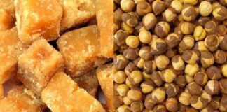 What Happens If You Eat Jaggery And Fried Chickpeas On An Empty Stomach, What Happens If You Eat Jaggery, Eat Jaggery And Fried Chickpeas, Empty Stomach, Jaggery, Chickpeas, Eat Jaggery, Eat Jaggery And Fried Chickpeas On An Empty Stomach, Fried Chickpeas, Health, Health News, Health Tips, Healthy Food, Healthy Diet, Fitness, Mango News, Mango News Telugu
