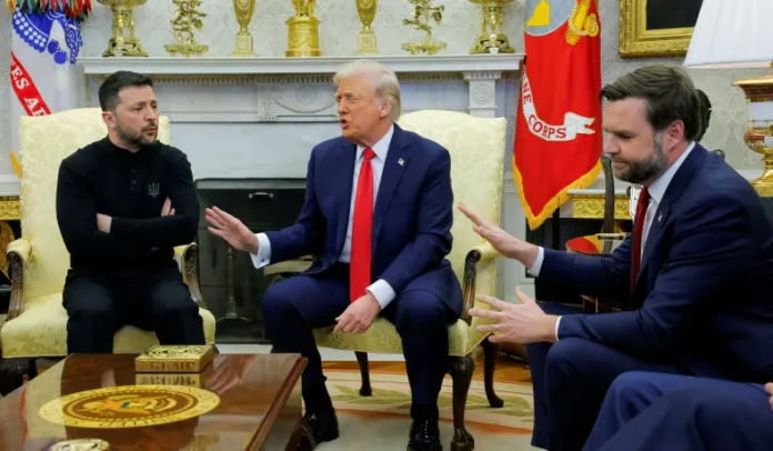Trump Zelensky Clash Intensifies Uncertainty Looms Over Ukraines Future, Looms Over Ukraines Future, Trump Zelensky Clash, Peace Talks, Russia Ukraine War, Trump, US Military Aid, Zelensky, Trump, New York, America, USA, America News, America Live Updates, National News, International News, Live Updates, Breaking News, Headlines, Live News, Mango News, Mango News Telugu