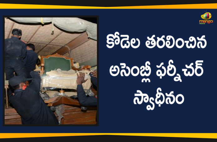 Andhra Assembly Furniture Recovered From Kodela, Andhra Assembly Furniture Recovered From Kodela Sivaprasad, Ap Political Live Updates 2019, Ap Political News, AP Political Updates, AP Political Updates 2019, Assembly Furniture Recovered From Kodela, Assembly Furniture Recovered From Kodela Sivaprasad, Kodela Sivaprasad, Mango News Telugu, Robbery In Kodela Sivaprasad House, TDP Leader Kodela Sivaprasad