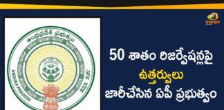 AP Govt Issued Notification For Fifty Percent Reservation In Nominated Posts,Mango News,AP Breaking News Today,AP Govt Fifty Percent Reservation In Nominated Posts,AP Govt 50% Reservation,AP Nominated Posts,Andhra Pradesh Government Latest Notification