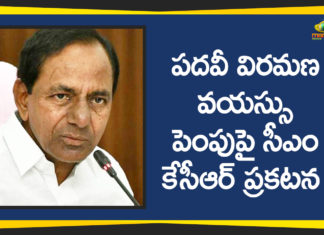 CM KCR Says Will Increase Retirement Age Of Govt Staff, CM KCR Says Will Increase Retirement Age Of Govt Staff to 61 years, Increase In Retirement Age Of Govt Staff, Increasing Retirement Age Of Govt Staff, Increasing Retirement Age Of Govt Staff to 61 years, KCR Says Will Increase Retirement Age Of Govt Staff to 61 years, Mango News Telugu, Telangana Political Live Updates, Telangana Political Updates, Telangana Political Updates 2019