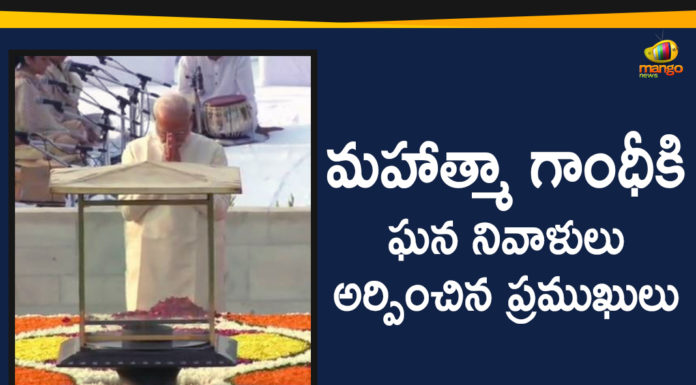 Gandhi Jayanti 2019 LIVE Updates, Mango News, PM Modi And Others Pay Tribute To Mahatma Gandhi, PM Modi Pays Tribute To Mahatma Gandhi, PM Modi pays tribute to Mahatma Gandhi at Raj Ghat, PM Modi pays tribute to Mahatma Gandhi on Gandhi Jayanti, PM Modi Pays Tribute To Mahatma Gandhi On His 150th Birth Anniversary