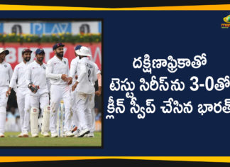 2019 Latest Sport News, 2019 Latest Sport News And Headlines, India Clean Sweep Test Series, India Clean Sweep Test Series with 3-0 Against South Africa, India vs South Africa 2nd Test, India vs South Africa 2nd Test Match, India vs South Africa Match, India vs South Africa Test Series, latest sports news, latest sports news 2019, Mango News Telugu, sports news