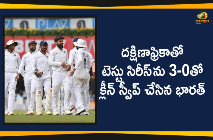 2019 Latest Sport News, 2019 Latest Sport News And Headlines, India Clean Sweep Test Series, India Clean Sweep Test Series with 3-0 Against South Africa, India vs South Africa 2nd Test, India vs South Africa 2nd Test Match, India vs South Africa Match, India vs South Africa Test Series, latest sports news, latest sports news 2019, Mango News Telugu, sports news