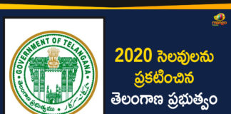 Govt Releases List Of Public And Optional Holidays List For 2020, Holidays List For 2020, Mango News Telugu, Political Updates 2019, Public And Optional Holidays List For 2020, telangana, Telangana Breaking News, Telangana Govt Releases List Of Public And Optional Holidays List, Telangana Govt Releases List Of Public And Optional Holidays List For 2020, Telangana Political Updates, Telangana Political Updates 2019
