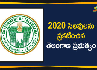2020 సెలవులను ప్రకటించిన తెలంగాణ ప్రభుత్వం Govt Releases List Of Public And Optional Holidays List For 2020, Holidays List For 2020, Mango News Telugu, Political Updates 2019, Public And Optional Holidays List For 2020, telangana, Telangana Breaking News, Telangana Govt Releases List Of Public And Optional Holidays List, Telangana Govt Releases List Of Public And Optional Holidays List For 2020, Telangana Political Updates, Telangana Political Updates 2019