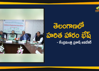 Haritha Haram, latest political breaking news, Mango News Telugu, national news headlines today, national news updates 2019, National Political News 2019, Prakash Javadekar Held Meeting With State forest ministers, Prakash Javadekar Over Increasing Forest Cover