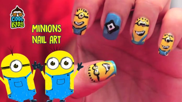 nail,art,#DIY,minion,CARTOON,nails,Drawing,Sketch,color,bob,stuart,kevin,dave,poochi,tools,One,Eye,girls,kids,youngsters,dotting,brush,yellow,bellow,colors,minions,poopaye,baboi,tulaliloo,ti,amo!,para,tu,Cute,Despicable Me 2,paint,your,at home,easy,simple,Decoración de uñas Minions,Easy Halloween Design,Cartoon Characters,carl,phil,fingers,blue,black,White,ready,party,animated