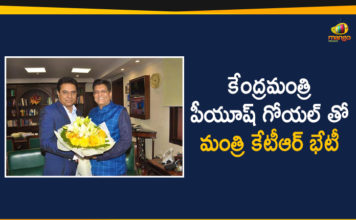 కేంద్రమంత్రి పీయూష్ గోయల్ తో మంత్రి కేటీఆర్ భేటీ KTR Latest News, KTR Meets Union Minister Piyush Goyal In Delhi, Mango News Telugu, Minister KTR, Political Updates 2020, Telangana Breaking News, Telangana Political Live Updates, Telangana Political Updates, Telangana Political Updates 2020, Union Minister Piyush Goyal