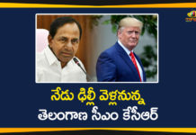 CM KCR Visit Delhi, Dinner With Trump, Donald Trump, KCR dinner with Trump, Mango News Telugu, President Invites KCR To Dinner With Trump, President Kovind, President Kovind Invites Telangana CM KCR, Telangana CM K Chandrashekar Rao, Telangana CM KCR, US President Donald Trump