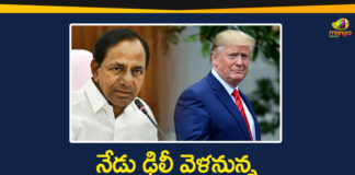CM KCR Visit Delhi, Dinner With Trump, Donald Trump, KCR dinner with Trump, Mango News Telugu, President Invites KCR To Dinner With Trump, President Kovind, President Kovind Invites Telangana CM KCR, Telangana CM K Chandrashekar Rao, Telangana CM KCR, US President Donald Trump