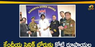 Janasena, Janasena Pawan Kalyan, Janasena President, Janasena President Pawan Kalyan, Kendriya Sainik Board, Mango News Telugu, pawan kalyan, Pawan Kalyan 1 Crore Check Kendriya Sainik Board, Pawan Kalyan Donates 1 Cr to Kendriya Sainik Board