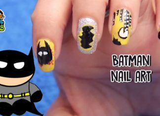 Batman Nail Art,BATMAN,nails,art,CARTOON,character,tutorials,#DIY,#CoolKids,kids,girls,boys,superhero,haloween,fictional,comic,book,brush,tools,dotting tool,nailart tools,dc comics,color,black,White,yellow,I'm Batman,Glossy Nails,Gotham city,pretty,design,easy,simple,home