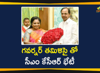 #KCR, CM KCR Meets Governor Tamilisai Soundararajan, Coronavirus, Governor Tamilisai Soundararajan, KCR Meets Governor, Pragathi Bhavan, Tamilisai Soundararajan, telangana, Telangana CM KCR, telangana governor, Telangana Governor Tamilisai Soundararajan, Telangana Lockdown