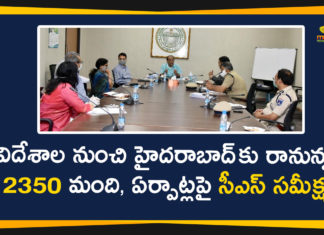 Quarantine Facilities, Quarantine Facilities For the Foreign Return People, telangana, Telangana Coronavirus, Telangana Coronavirus Deaths, Telangana CS, Telangana CS Conducts Review, Telangana CS Conducts Review over Quarantine Facilities, Telangana CS Somesh Kumar, Telangana CS Somesh Kumar Meeting, Total COVID 19 Cases
