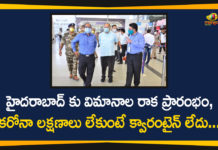 COVID-19 Quarantine, CS inspects airport as 1600 arrive on the first day, CS Somesh Kumar, Hyderabad Airport, Hyderabad Airport Coronavirus, Hyderabad Airport Covid 19, Secretary Somesh Kumar visits Hyderabad Airport, Shamshabad Airport, telangana covid 19 quarantine, Telangana CS Somesh Kumar