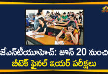 Btech Final Year Exams, jawaharlal nehru technological university, JNTU Hyderabad, JNTUH, JNTUH Btech, JNTUH Btech Final Year Exams, JNTUH Time Table 2020, JNTUH Time Tables, telangana, Telangana News, Telangana News Today