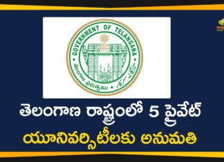 Establishment of 5 Private Universities, Mango News Telugu, Private Universities, telangana, telangana government, Telangana Government Latest News, Telangana Govt, Telangana Govt Issued Orders To Establishment of 5 Private Universities, Telangana Latest News, Telangana News, TS Assembly passes private universities Bill