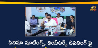 Mango News Telugu, Minister Talasani Srinivas Yadav, talasani srinivas yadav, Talasani Srinivas Yadav Meeting, Talasani Srinivas Yadav Meeting on Telugu Film Industry, Telugu Film Industry, Tollywood, Tollywood Film Shooting, Tollywood Shooting, Tollywood Shooting To Start, Tv Shootings