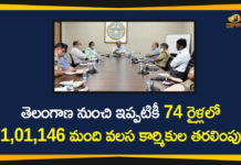 special trains for migrants, telangana, Telangana Latest News, Telangana Lockdown, Telangana Migrants, Telangana Migrants Latest News, Telangana Migrants Workers, Telangana Migrants Workers Issue, Telangana Special Trains For Migrants